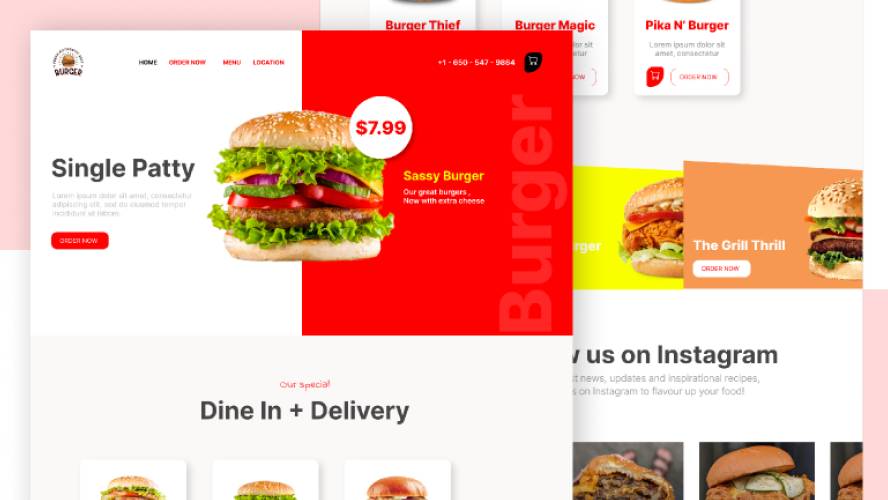 Burger Company - Website UI Figma Template