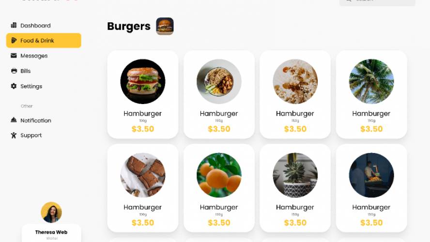 Burger UI Figma free website