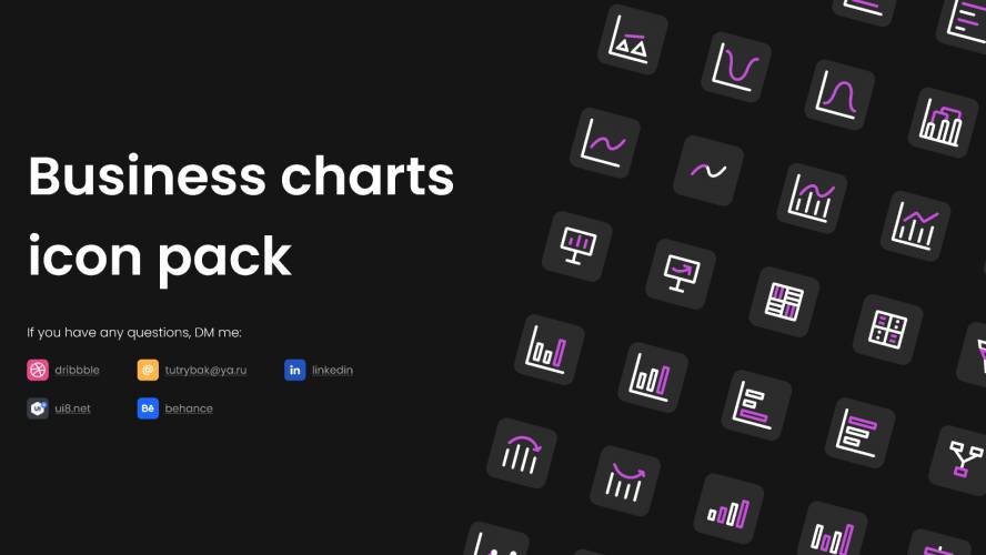 Business charts icon pack Figma Icon