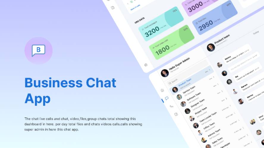 Business Chat App/ UX Case study Figma Template
