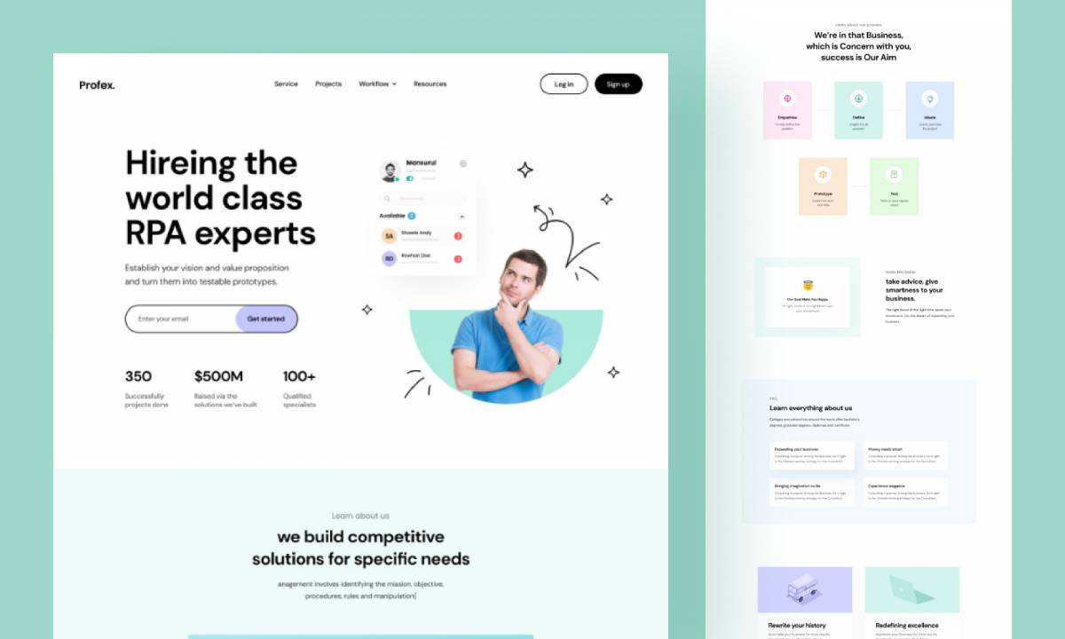 Business Consultant site Landing Page UI4Free