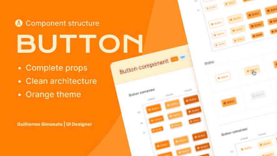 Button v1.1 - Component Structure Figma Ui Kit