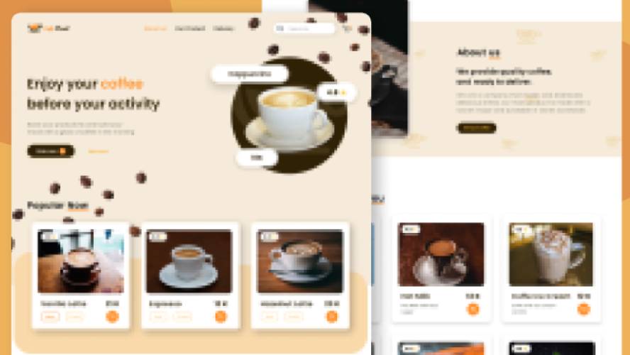 Cafe Street - E Commerce Landing Page Figma Website Template