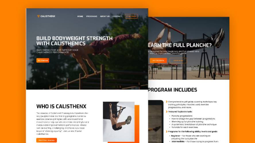 CalisthenX Figma Website Template