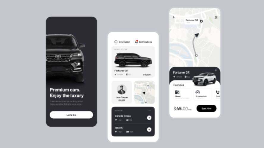 Car Rent App Figma Mobile Template