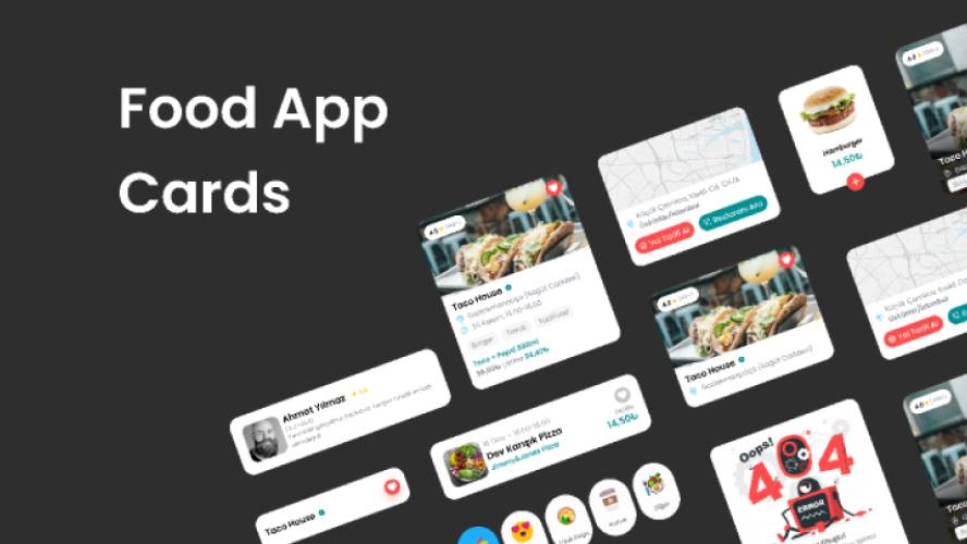 Card for Food Apps Figma Ui Kit
