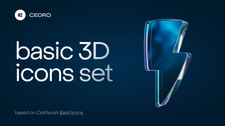 Cedro basic 3D icons Figma Ui Kit