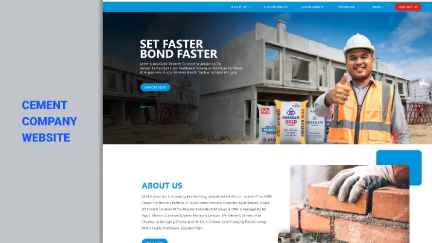 Cement Company Free Website Template