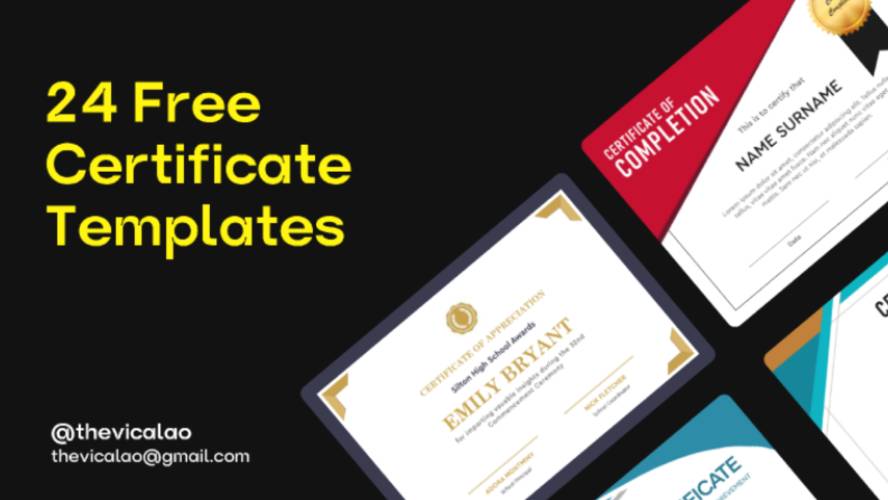 Certificate Templates Free Figma Template