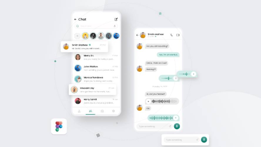 Chat Mobile App Figma Mobile Template
