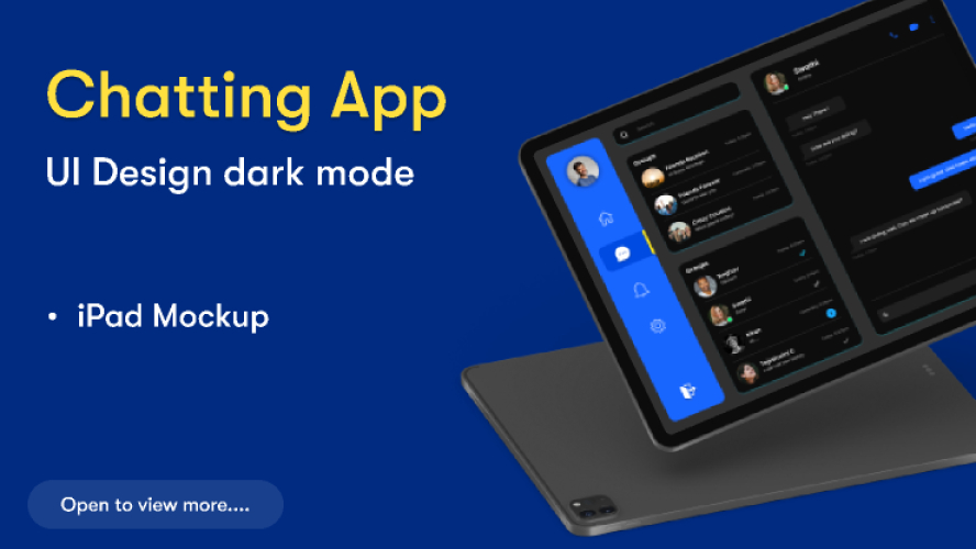 Chatting app UI dark mode