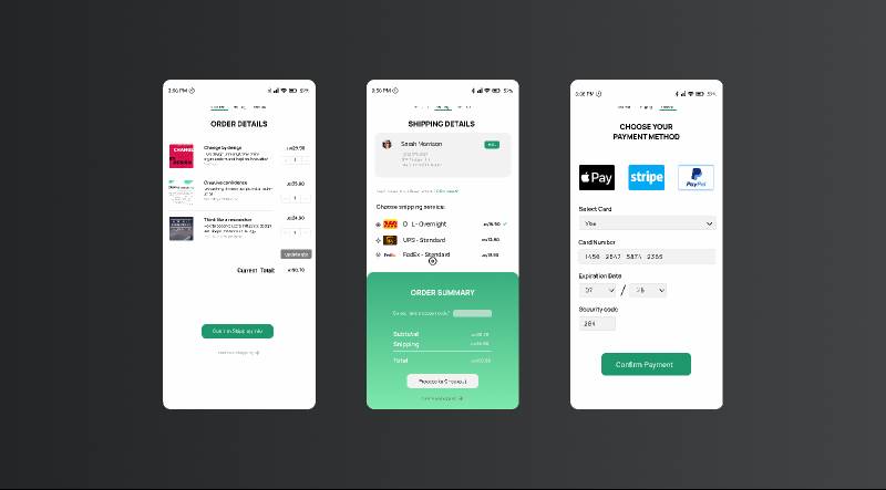 Checkout process figma ui kit | UI4Free