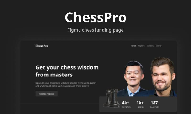ChessPro - chess landing page figma website template