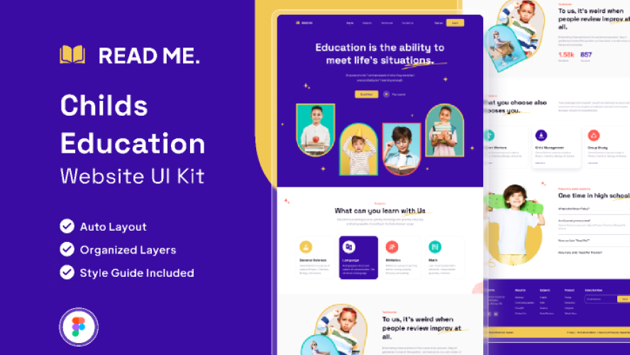 Childs Education Website Figma Free Download