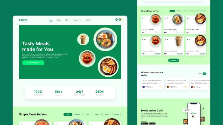 Chow Restaurant Figma Landing Page