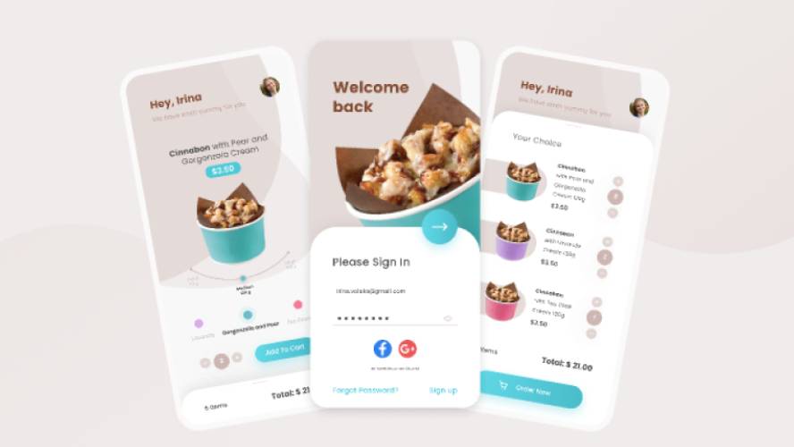 Cinnabon Cake App Mobile Design Figma Template