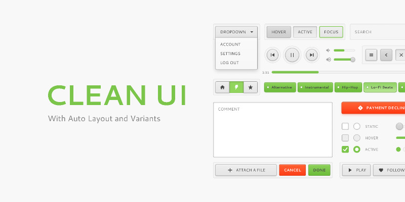 Clean UI Kit Figma