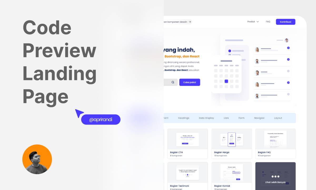Code Preview Website - Figma Landing Page | UI4Free