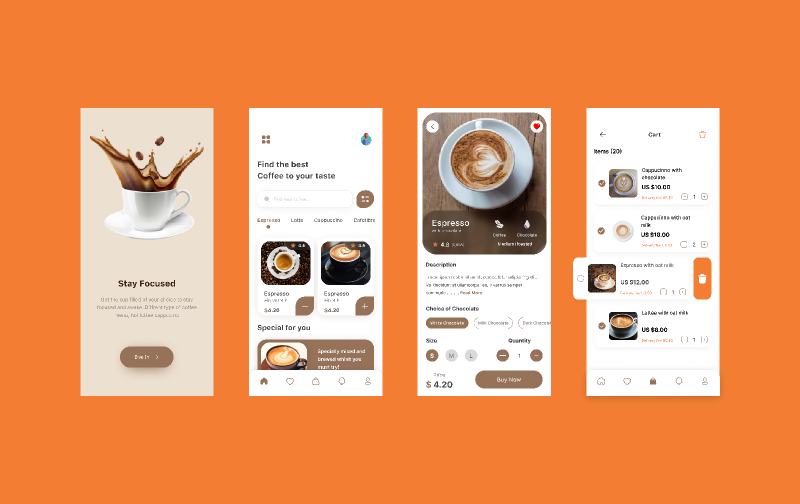Coffee App Figma Mobile Template