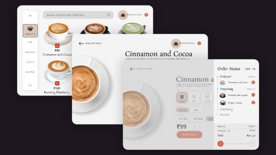 Coffee House Kiosk Figma Website Design