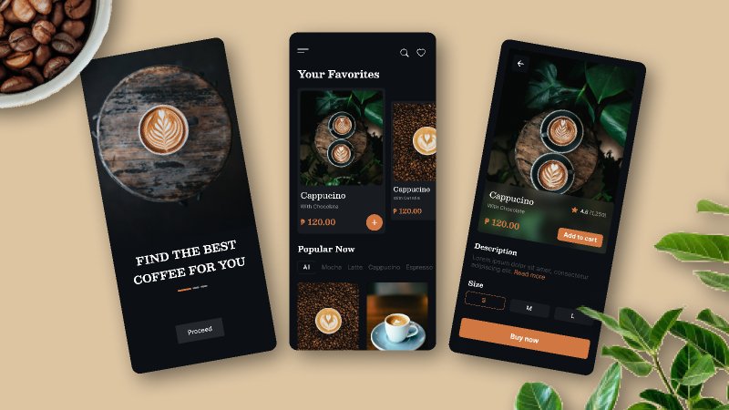 Coffee Shop App Figma Template