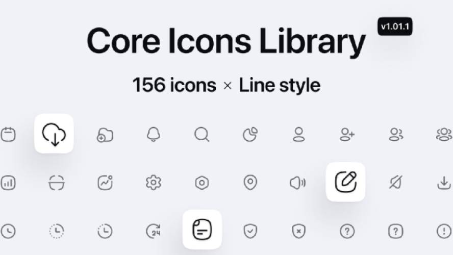 Core Icons Library (preview) Figma Template