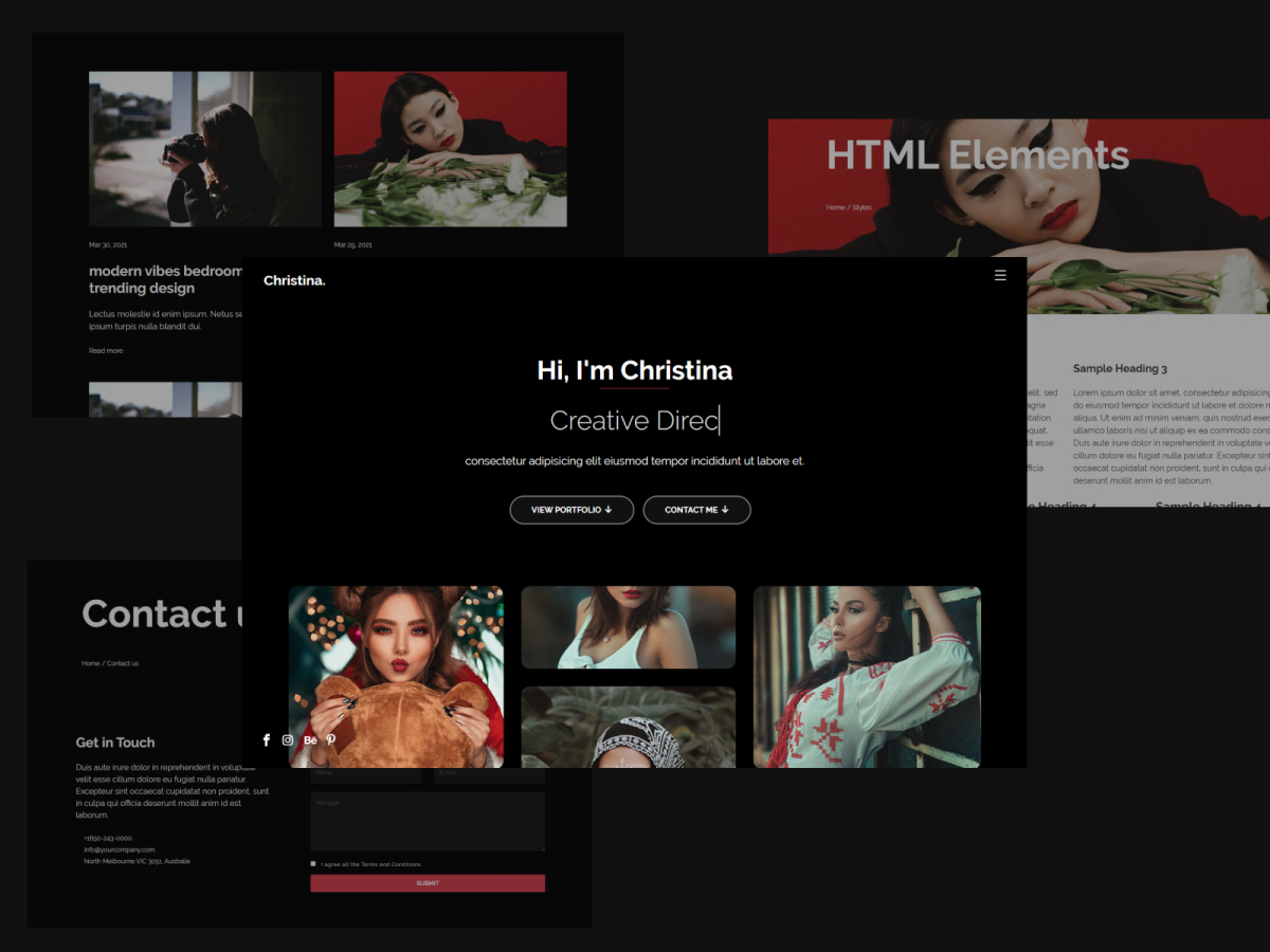 Creative Portfolio HTML CSS Template for Photographers | UI4Free