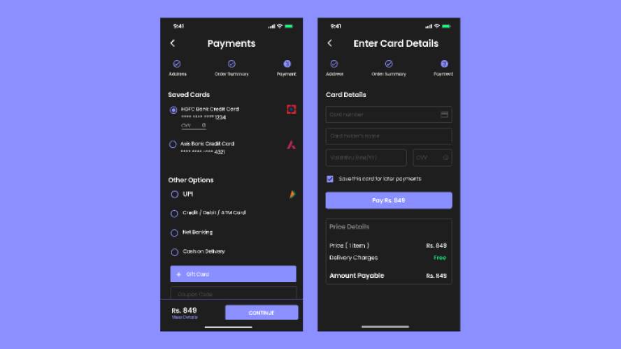 Credit Card Checkout Figma Template