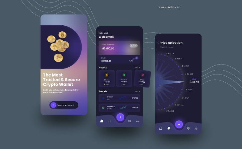 Crypto currency App Figma Template | UI4Free