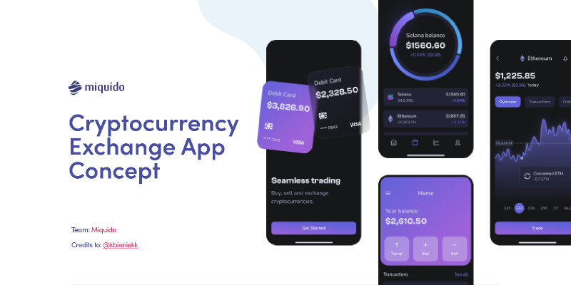 Cryptocurrency Exchange App Concept Figma Template