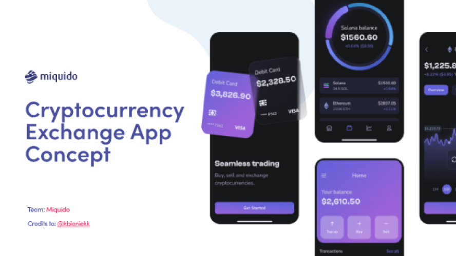 Cryptocurrency Exchange App Concept Figma Template