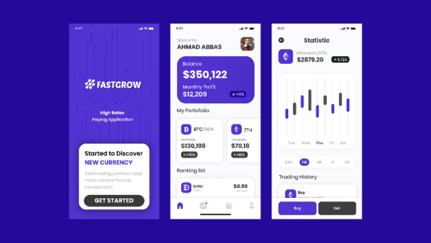 Cryptocurrency Exchange App Figma Template