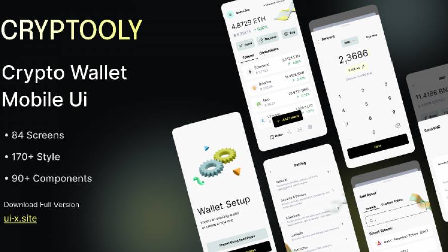 Cryptooly - Crypto Wallet Mobile Ui