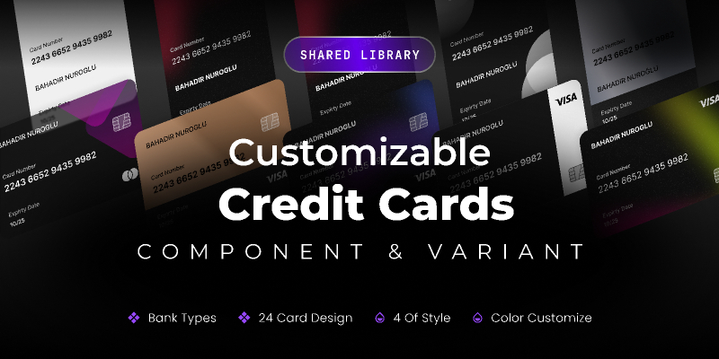 Customizable Credit Cards Figma Template