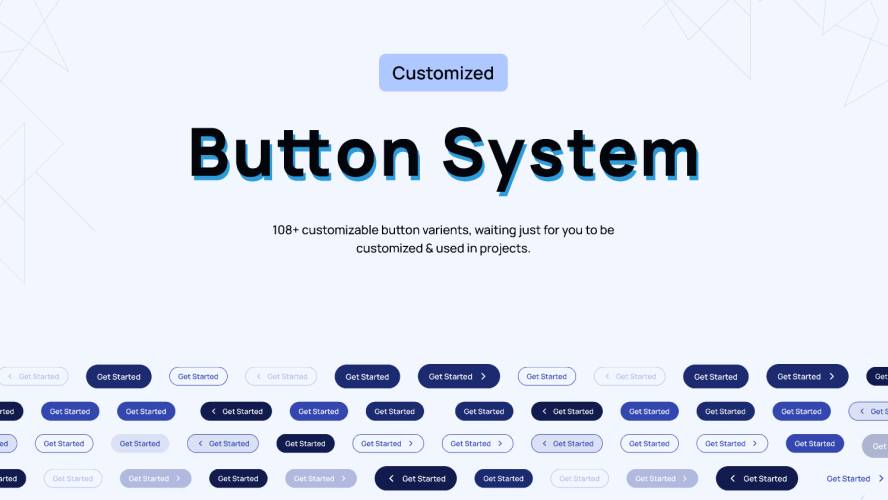 Customized Button System Figma Ui Kit