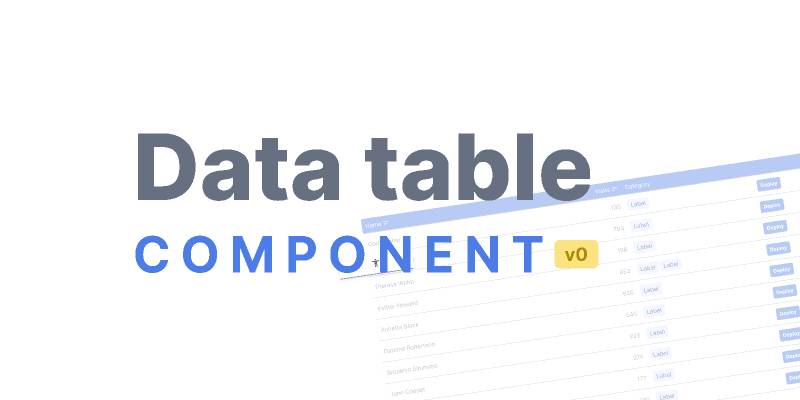 Data table component - Free Figma UI Kit