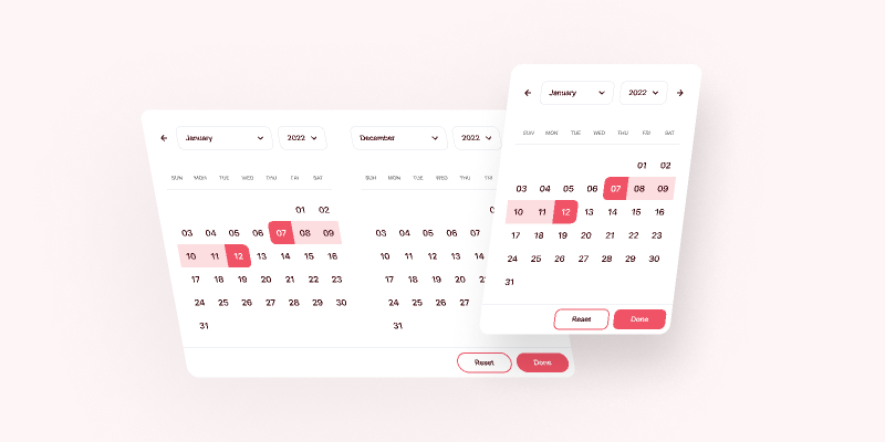 Date Picker Figma Free Ui Kit | UI4Free