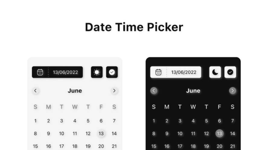 Date Time Picker Figma Ui Kit Template