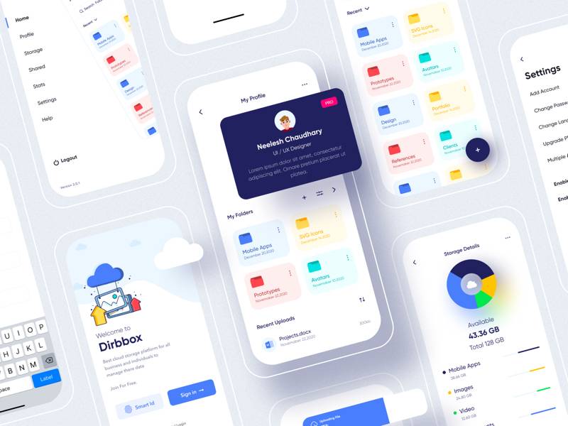 Dirbbox Online Cloud Storage figma | UI4Free