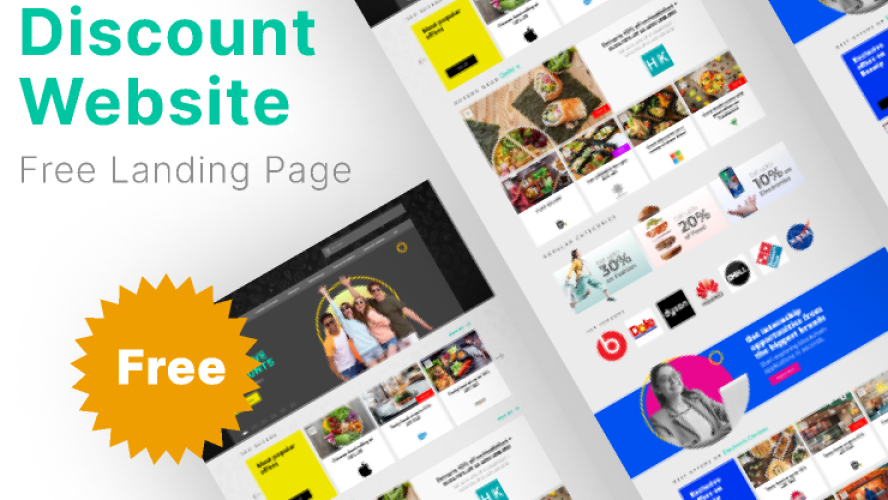 Discount Free Landing Page Template