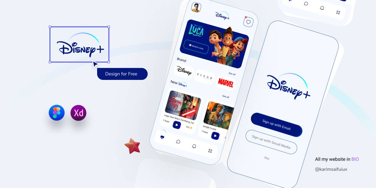 Disney+ App Redesign | UI4Free