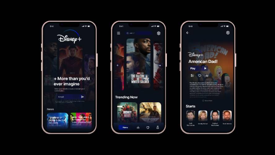 Disney Plus Mobile App Figma Template