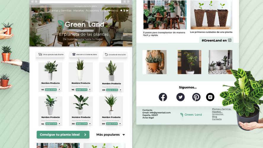 E-commerce Plant Shop Landing Page Figma Template