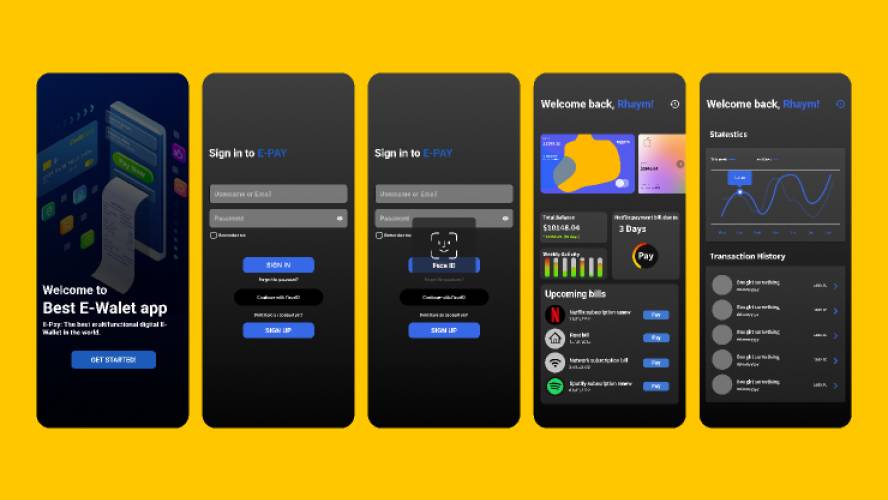 E-Pay Figma Mobile App Template