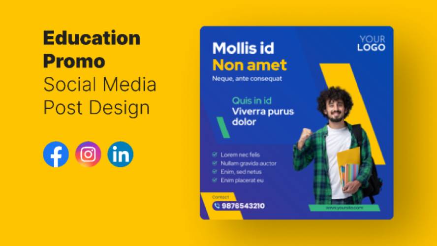 Education Promo Social Media Post Figma Banner Template