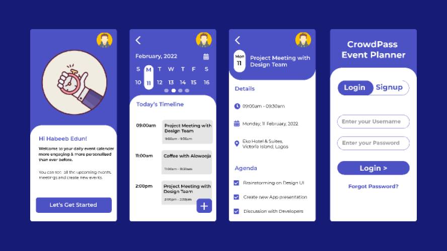Edun Event Figma App Template - Ui4free.com