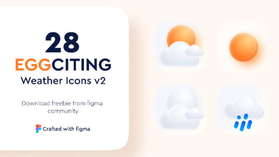 Eggciting Weather Icons Figma Template