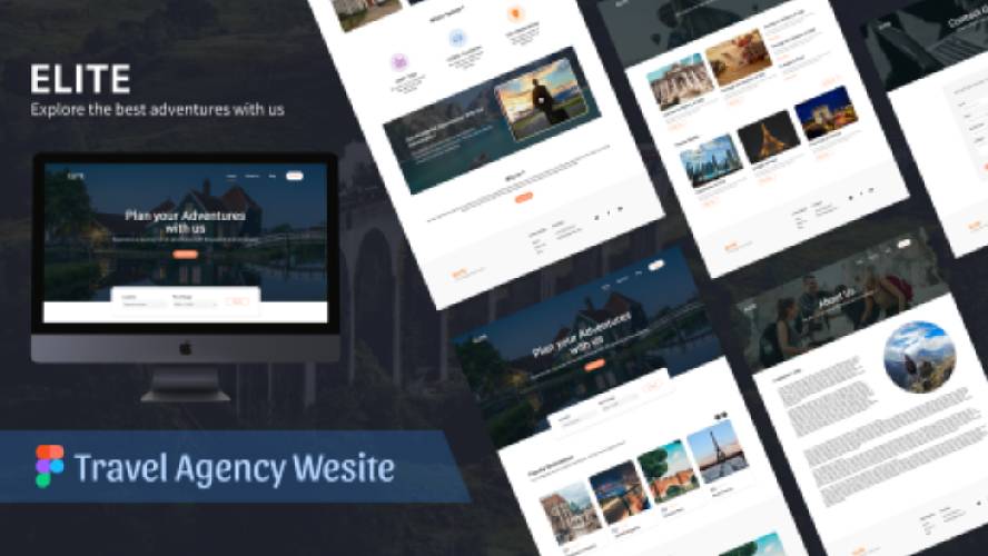 Elite - Travel Agency Web - Figma Website Template