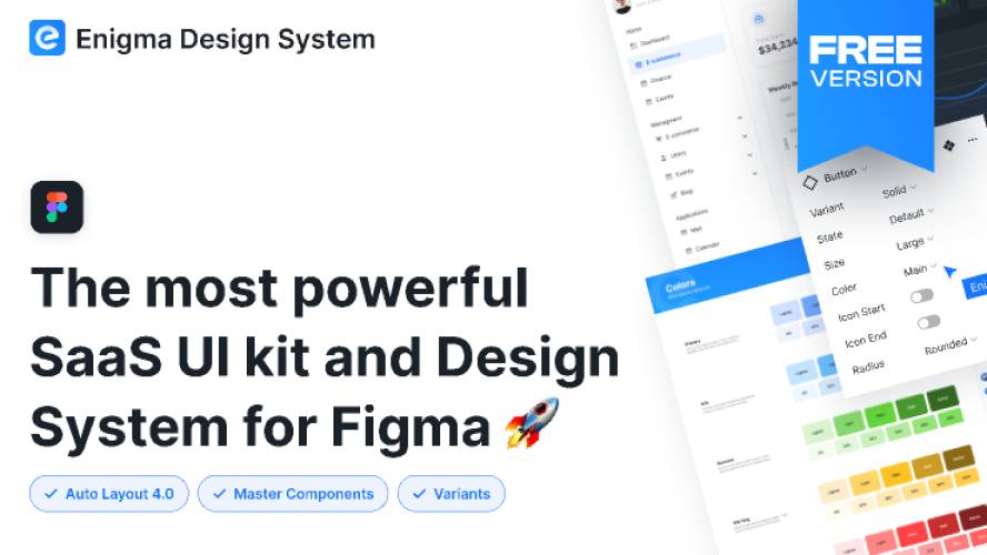 Enigma Design System - FREE version 1.0 Figma Resource