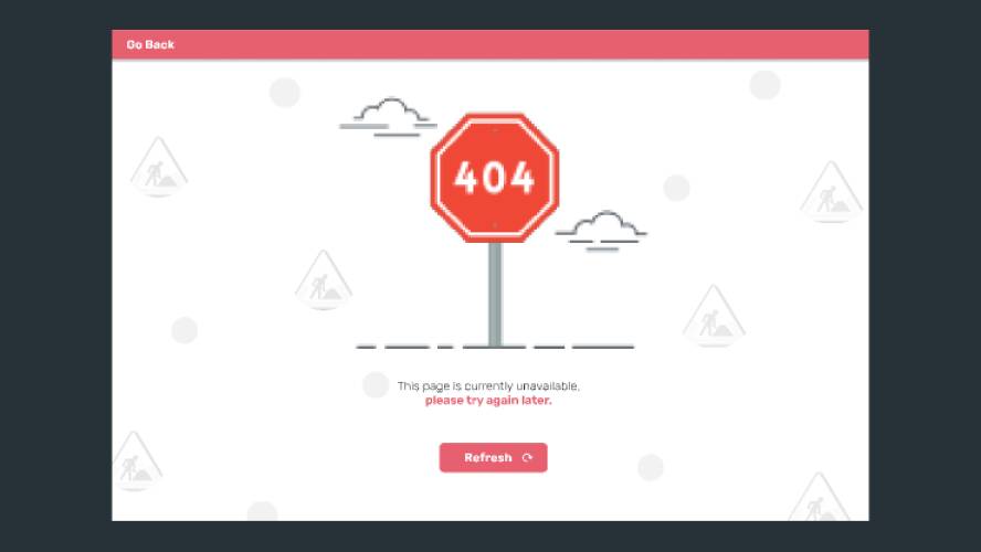 Error Page 404 figma website template